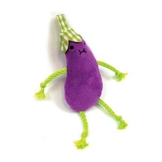 HAPPY PET TABBY PATCH AUBERGINES MET CATNIP 12 CM EN 15 CM