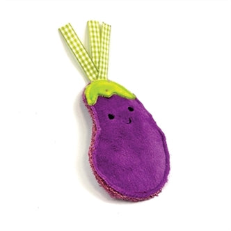 HAPPY PET TABBY PATCH AUBERGINES MET CATNIP 12 CM EN 15 CM