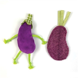 HAPPY PET TABBY PATCH AUBERGINES MET CATNIP 12 CM EN 15 CM