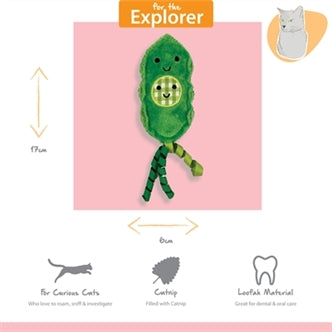 HAPPY PET TABBY PATCH ERWTEN MET CATNIP 14 CM EN 20 CM