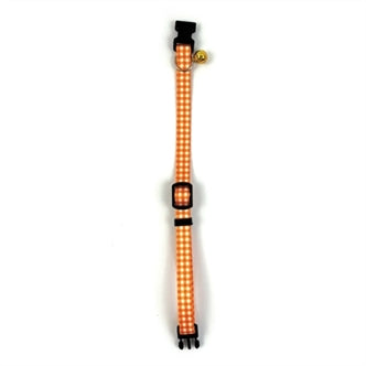 HAPPY PET TABBY PATCH HALSBAND KAT RUIT ORANJE 18-30X1 CM