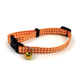 HAPPY PET TABBY PATCH HALSBAND KAT RUIT ORANJE 18-30X1 CM