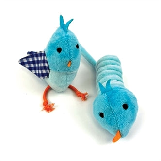 HAPPY PET TABBY PATCH VOGEL BLAUW 11 CM EN 9 CM
