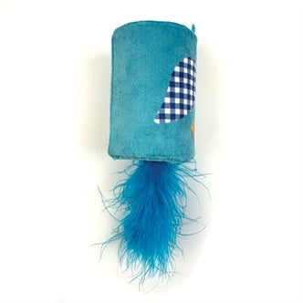HAPPY PET TABBY PATCH VOGEL RATEL EN ROLLER BLAUW 18X7X7 CM