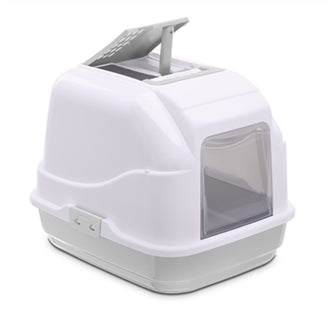 IMAC KATTENBAK EASY CAT WIT / LICHTGRIJS 50X40X40 CM