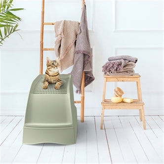IMAC KATTENBAK FRIDA MET LADE GROEN 56X40X43,5 CM
