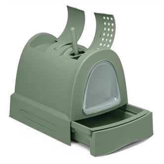 IMAC KATTENBAK ZUMA 2ND LIFE MET SCHUIFLADE GROEN 56X40X42,5 CM