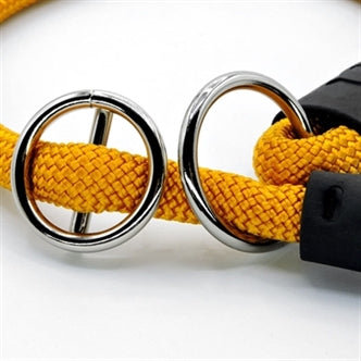 MORSO HALF SLIP HALSBAND HOND REGULAR ROPE GERECYCLED GOLD GOUD 60X1 CM