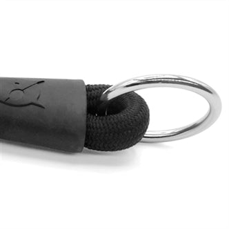 MORSO HALF SLIP HALSBAND HOND SOFT ROPE GERECYCLED BLACK ZWART 60X1 CM