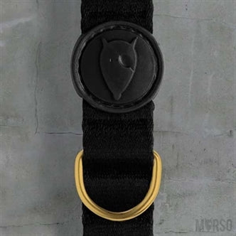 MORSO HALSBAND HOND GERECYCLED GOLD CAVIAR GOUD 43-70X2,5 CM