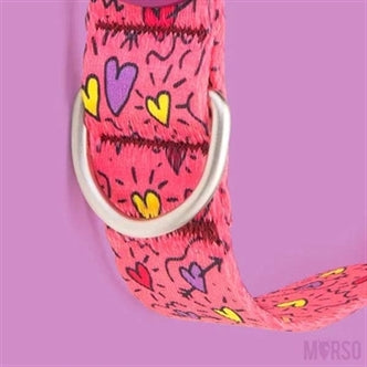 MORSO HALSBAND HOND GERECYCLED PINK THINK ROZE 30-42X1,5 CM