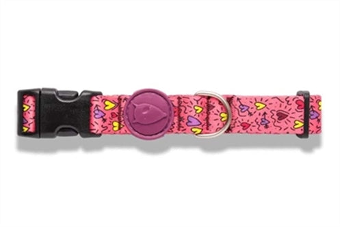 MORSO HALSBAND HOND GERECYCLED PINK THINK ROZE 43-70X2,5 CM