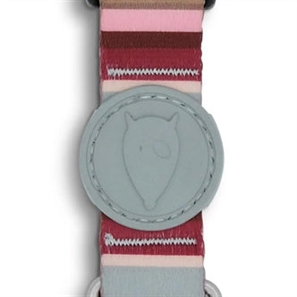 MORSO HALSBAND HOND GERECYCLED SKYLINE ROOD / ROZE 30-42X1,5 CM