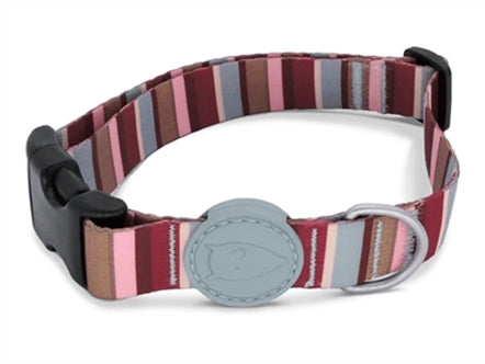 MORSO HALSBAND HOND GERECYCLED SKYLINE ROOD / ROZE 37-58X2,5 CM