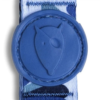 MORSO HALSBAND HOND GERECYCLED SPLASH BLAUW 37-58X2,5 CM