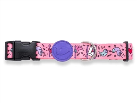 MORSO HALSBAND HOND GERECYCLED SWEET TWEET ROZE 30-42X1,5 CM