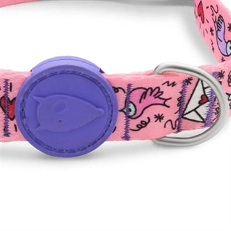 MORSO HALSBAND HOND GERECYCLED SWEET TWEET ROZE 37-58X2,5 CM
