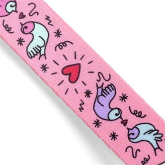 MORSO HALSBAND HOND GERECYCLED SWEET TWEET ROZE 37-58X2,5 CM