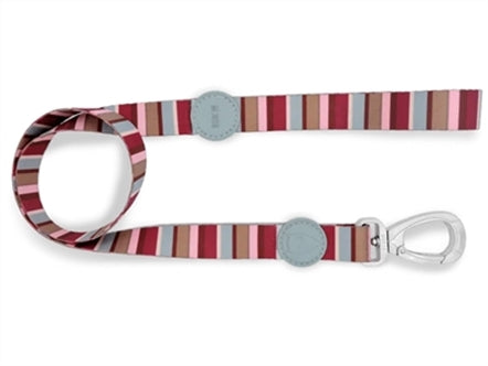 MORSO HONDENRIEM GERECYCLED SKYLINE ROOD / ROZE 120X1,5 CM TOT 6 KG