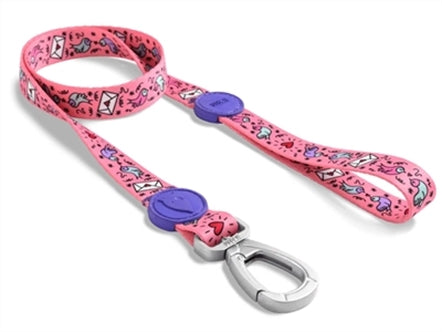 MORSO HONDENRIEM GERECYCLED SWEET TWEET ROZE 120X1,5 CM 6-20 KG