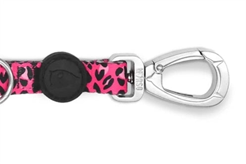 MORSO HONDENRIEM VERSTELBAAR GERECYCLED BUBBLE LEO ROZE 75-230X1,5 CM 1-4 KG
