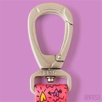 MORSO HONDENRIEM VERSTELBAAR GERECYCLED PINK THINK ROZE 75-230X1,5 CM 4-20 KG