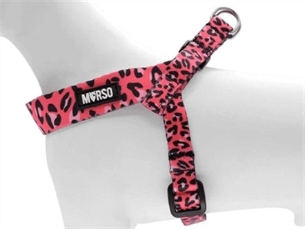 MORSO MINI HONDENTUIG VERSTELBAAR GERECYCLED BUBBLE LEO ROZE 29-38X2,5 CM