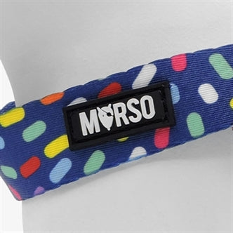 MORSO MINI HONDENTUIG VERSTELBAAR GERECYCLED COLOR INVADERS PAARS 32-41X2,5 CM