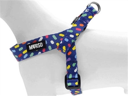 MORSO MINI HONDENTUIG VERSTELBAAR GERECYCLED COLOR INVADERS PAARS 32-41X2,5 CM