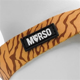 MORSO MINI HONDENTUIG VERSTELBAAR GERECYCLED JUNGLE DRUM ORANJE 32-41X2,5 CM