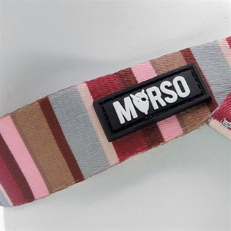 MORSO MINI HONDENTUIG VERSTELBAAR GERECYCLED SKYLINE ROOD / ROZE 32-41X2,5 CM