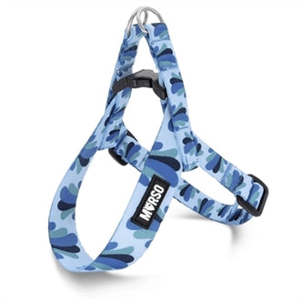 MORSO MINI HONDENTUIG VERSTELBAAR GERECYCLED SPLASH BLAUW 32-41X2,5 CM