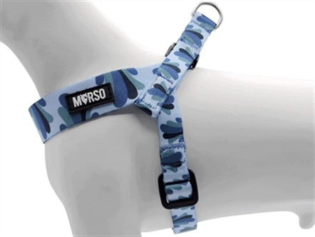MORSO MINI HONDENTUIG VERSTELBAAR GERECYCLED SPLASH BLAUW 32-41X2,5 CM