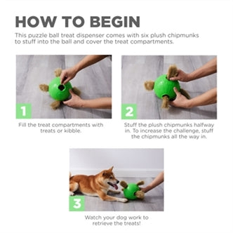 NINA OTTOSSON DOG SNUFFLE N' TREAT BAL GROEN 16X16X16 CM
