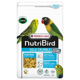 NUTRIBIRD GOLD CRUMBLE DROOG EIVOER PARKIETEN / KLEINE PAPEGAAIEN 1 KG