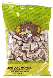 PETSNACK BOTJES DUO ZALM / RIJST 14X200 GR
