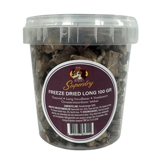 PETSNACK SUPERDRY RUNDERLONG GEVRIESDROOGD 100 GR