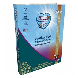 RENSKE VERS GESTOOMD VLEES EEND MET HERT GRAANVRIJ 10X395 GR