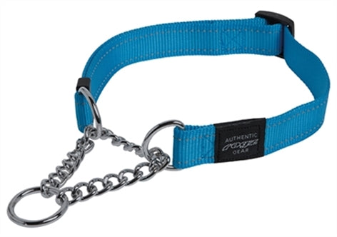 ROGZ FOR DOGS LUMBERJACK HALFSLIP HALSBAND TURQUOISE 25 MMX43-73 CM