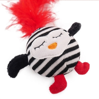 ROSEWOOD KATTENHENGEL GESTREEPTE PINGUIN MET VEER 55X13X3 CM