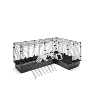 SAVIC CLUBIX CORNER KNAAGDIERKOOI ZWART 146,5/100X50X63,5 CM