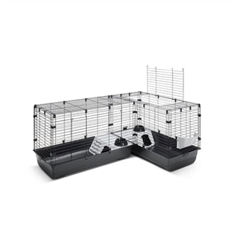 SAVIC CLUBIX CORNER KNAAGDIERKOOI ZWART 146,5/100X50X63,5 CM