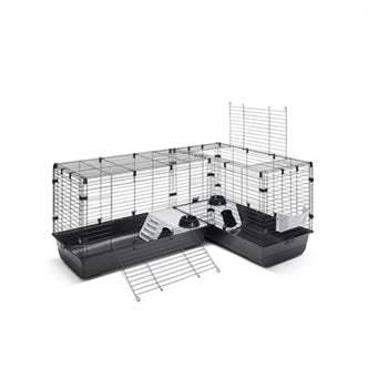 SAVIC CLUBIX CORNER KNAAGDIERKOOI ZWART 146,5/100X50X63,5 CM