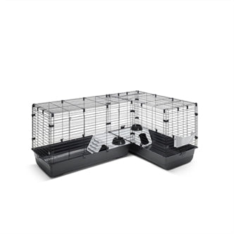SAVIC CLUBIX CORNER KNAAGDIERKOOI ZWART 146,5/100X50X63,5 CM