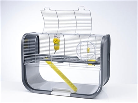 SAVIC HAMSTERKOOI GENEVA ANTRACIET / ZILVER 60X29X44 CM OP=OP