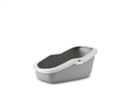 SAVIC KATTENBAK ASEO GRIJS / WIT 56X39X27,5 CM