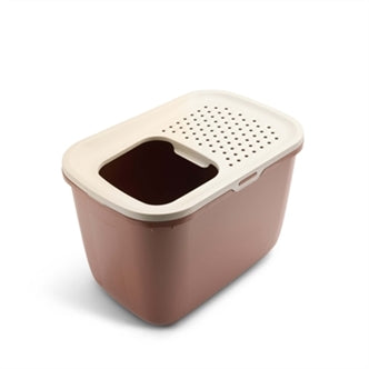 SAVIC KATTENBAK HOP IN CHAMPAGNE ROZE / TERRACOTTA 58,5X39X39,5 CM