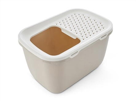 SAVIC KATTENBAK HOP IN GIANT WIT / MOKKA 74X50X43,5 CM