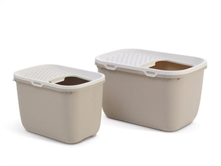 SAVIC KATTENBAK HOP IN GIANT WIT / MOKKA 74X50X43,5 CM