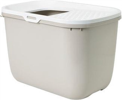 SAVIC KATTENBAK HOP IN WIT / MOKKA 58,5X39X39,5 CM
